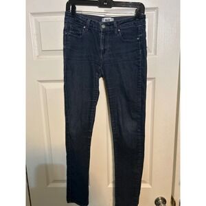 Paige Skyline Skinny Jeans Womens 27 Dark Indigo Blue Denim Mid Rise Stretch